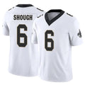 NO.Saints #6 Tyler Shough Player White Limited Vapor F.U.S.E. Home Game Ldoa Stitched Jerseys