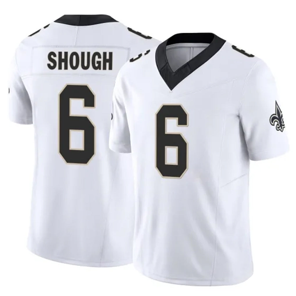 NO.Saints #6 Tyler Shough Player White Limited Vapor F.U.S.E. Home Game Ldoa Stitched Jerseys