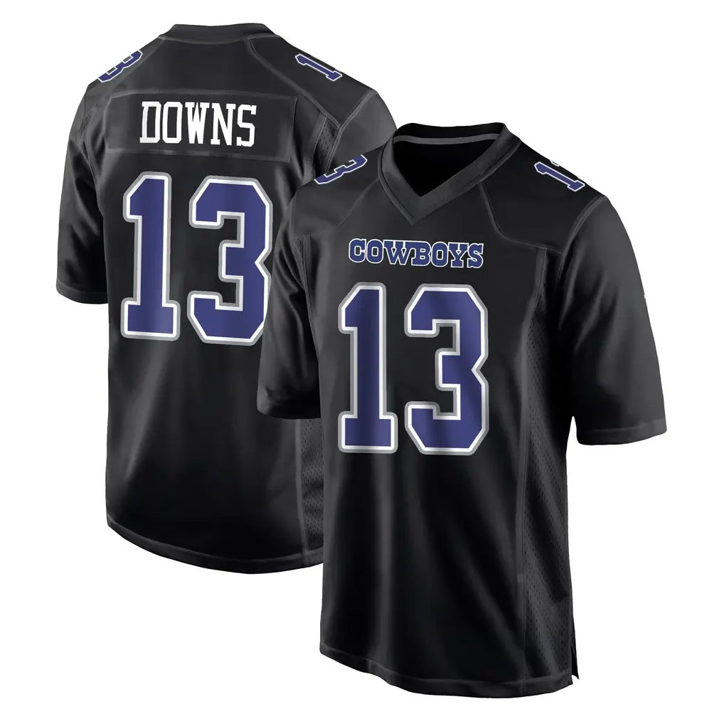 D.Cowboys #13 Caleb Downs Player Carbon Black Fashion Home Game Ldoa Stitched Jerseys