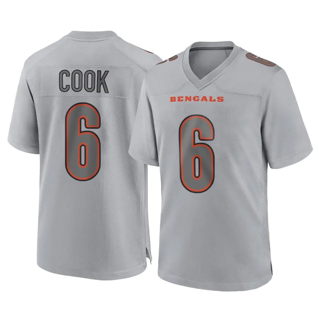 C.Bengals #6 Brian Cook Player Gray Atmosphere Fashion Game Ldoa Stitched Jerseys