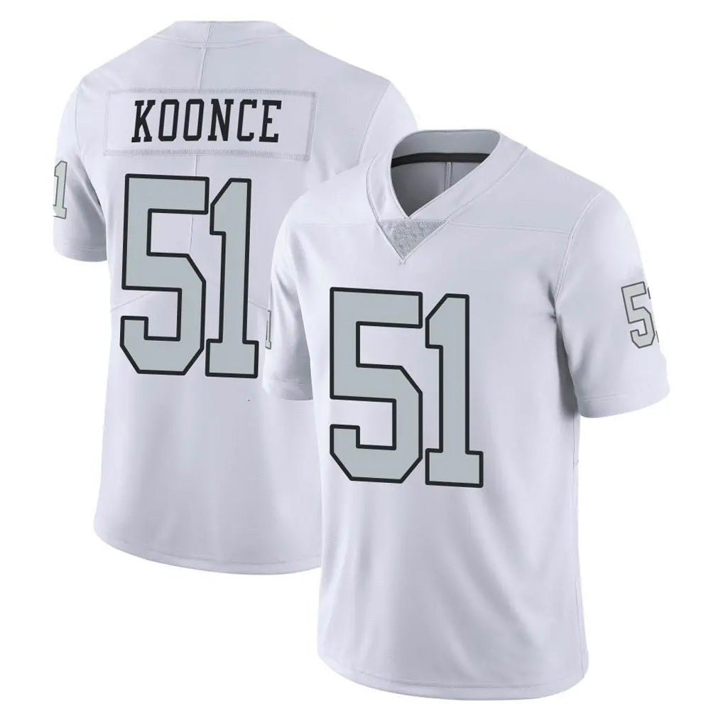 LV.Raiders #51 Malcolm Koonce Player White Limited Color Rush Home Game Ldoa Stitched Jerseys