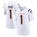 C.Bengals #1 Ja'Marr Chase Player White Home Game Ldoa Stitched Jerseys