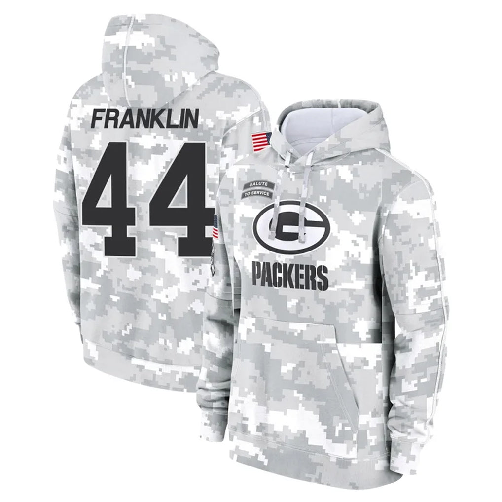 GB.Packers #44 Zaire Franklin Player Arctic Camo Salute to Service Hoodies Limited Game Ldoa Stitched Jerseys