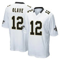 NO.Saints #12 Chris Olave Player White Home Game Ldoa Stitched Jerseys
