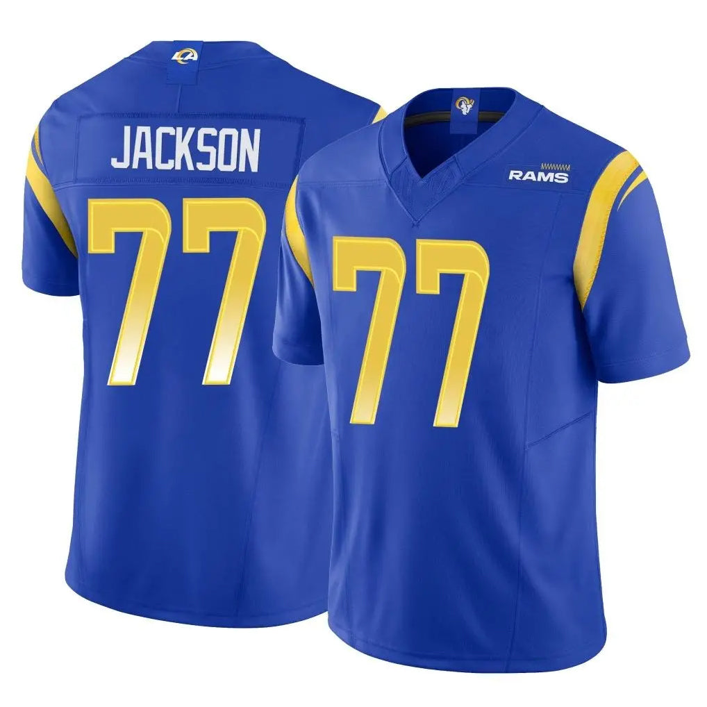 LA.Rams #77 Alaric Jackson Player Royal Limited Vapor F.U.S.E. Home Game Ldoa Stitched Jerseys
