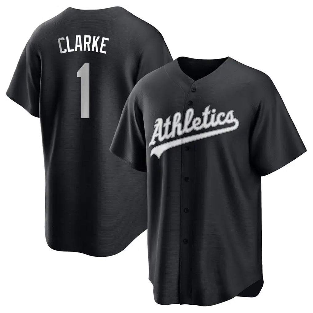 Athletics #1 Denzel Clarke Player Black Fashion Home Game Ldoa Stitched Jerseys
