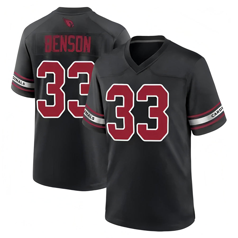 A.Cardinals #33 Trey Benson Player Black Home Game Ldoa Stitched Jerseys