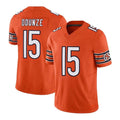 C.Bears #15 Rome Odunze Player Orange Vapor F.U.S.E. Limited Home Game Ldoa Stitched Jerseys