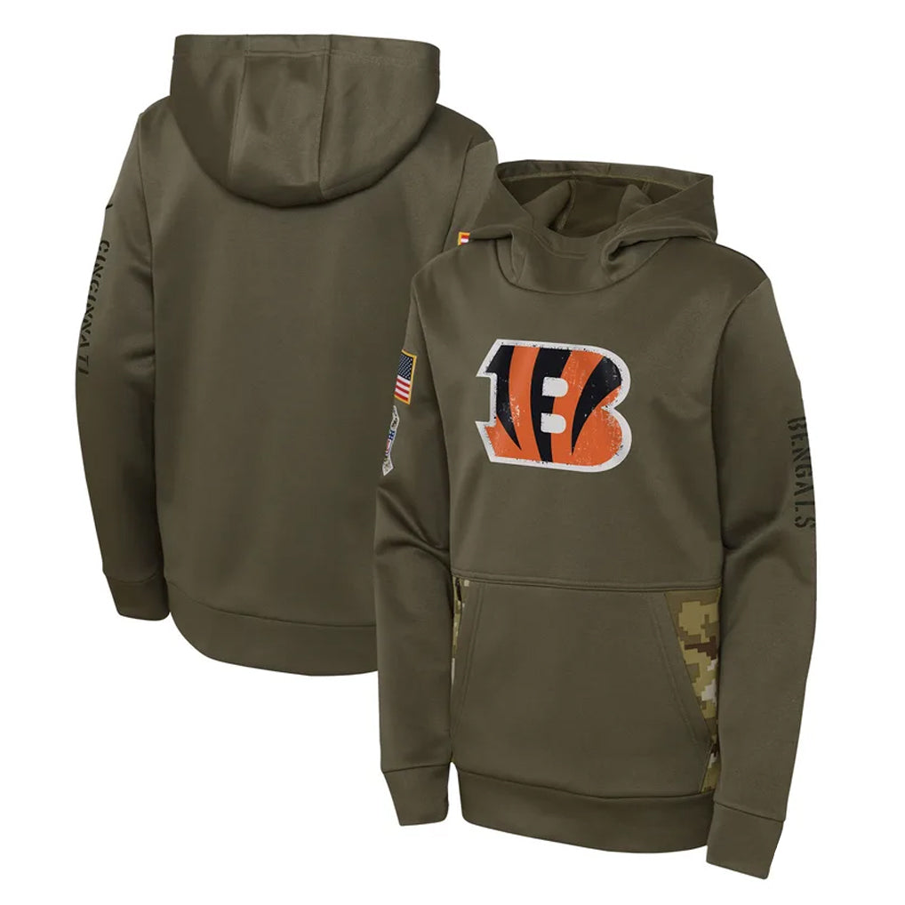 C.Bengals ## Bengals Blank Player Olive Salute to Service Performance Pullover Hoodie Ldoa Stitched Jerseys