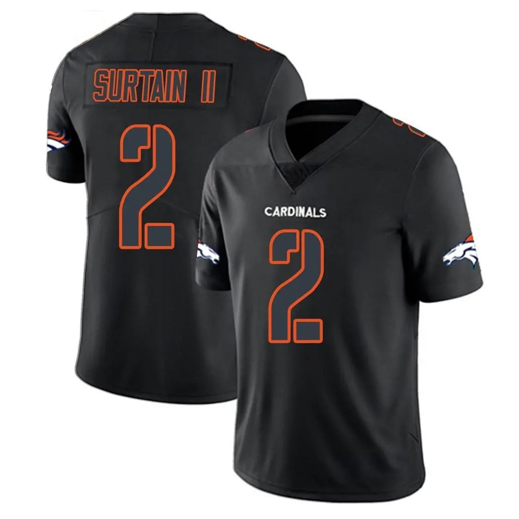 D.Broncos #2 Pat Surtain II Player Black Impact Limited Game Ldoa Stitched Jerseys