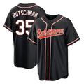 B.Orioles #35 Adley Rutschman Player Black Out Home Game Ldoa Stitched Jerseys