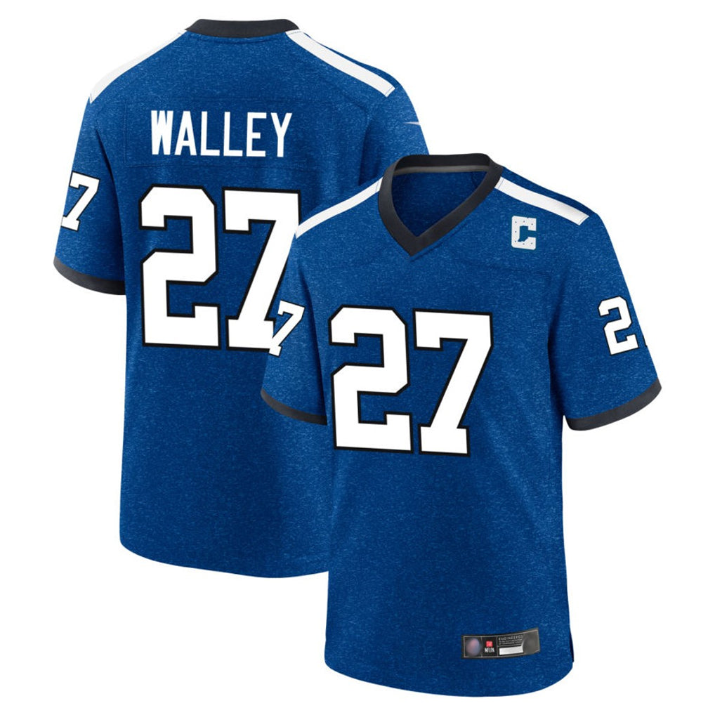 IN.Colts #27 Justin Walley Player Royal Alternate Indiana Nights Home Game Ldoa Stitched Jerseys