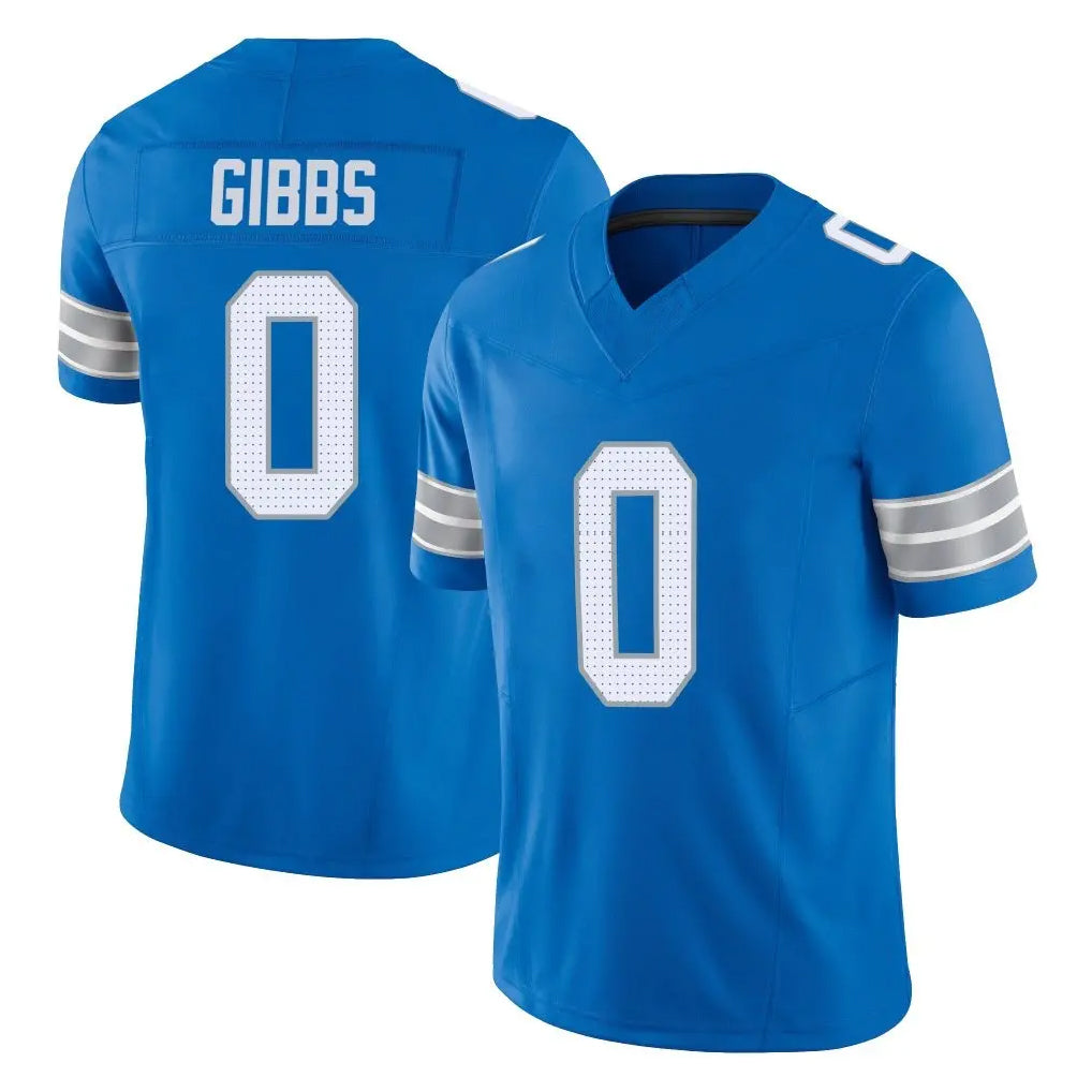 D.Lions #0 Jahmyr Gibbs Player Blue Limited Vapor F.U.S.E. Alternate Home Game Ldoa Stitched Jerseys