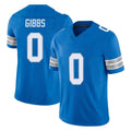 D.Lions #0 Jahmyr Gibbs Player Blue Limited Vapor F.U.S.E. Alternate Home Game Ldoa Stitched Jerseys