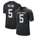NY.Jets #5 Garrett Wilson Player Stealth Black Home Game Ldoa Stitched Jerseys
