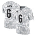 C.Bengals #6 Brian Cook Player Arctic Camo Salute to Service Limited Ldoa Stitched Jerseys