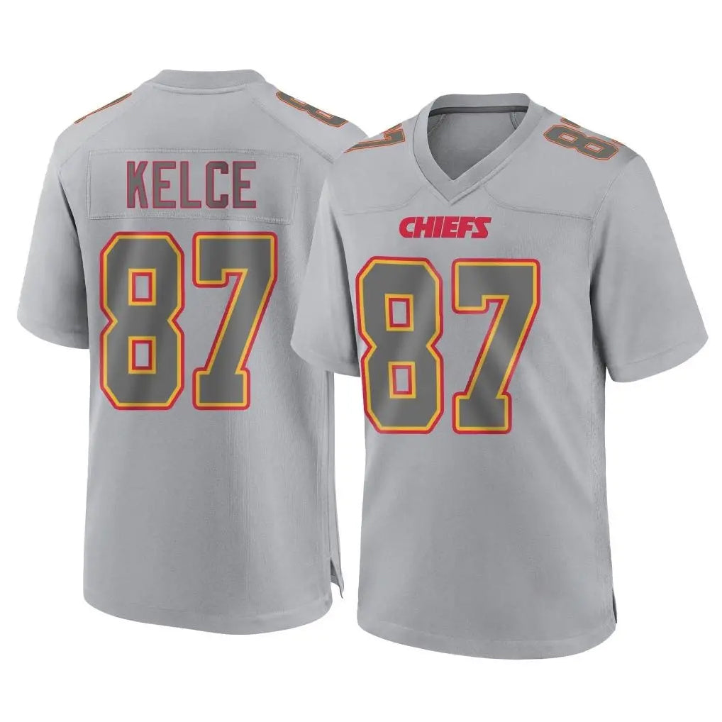 KC.Chiefs #87 Travis Kelce Player Gray Atmosphere Fashion Game Ldoa Stitched Jerseys