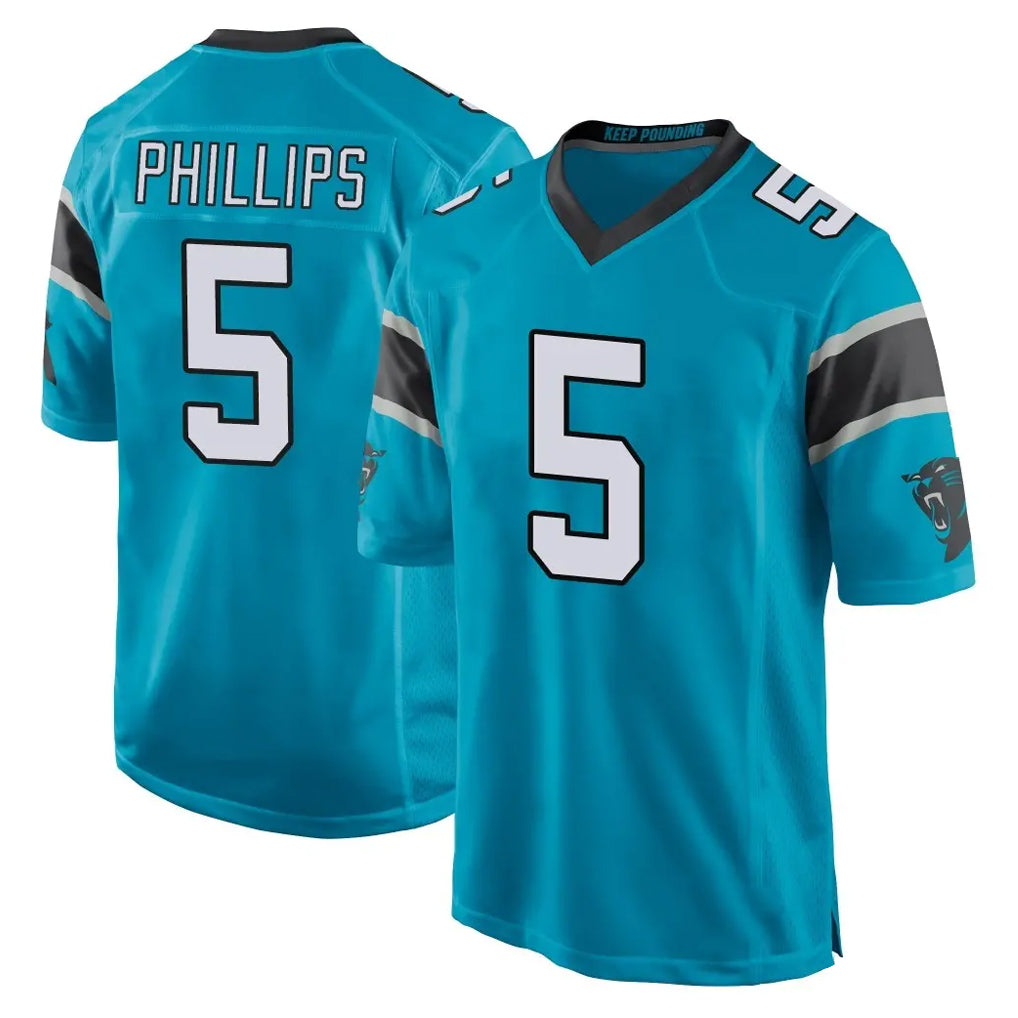 C.Panthers #5 Jaelan Phillips Player Blue Game Ldoa Stitched Jerseys