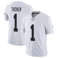 LV.Raiders #1 Tre Tucker Player White Limited Vapor Untouchable Home Game Ldoa Stitched Jerseys