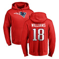 NE.Patriots #18 Kyle Williams Player Red LOGO Pullover Hoodies Home Game Ldoa Stitched Jerseys