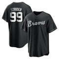 A.Braves #99 Spencer Strider Player Black Home Game Ldoa Stitched Jerseys