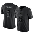 C.Panthers #9 Bryce Young Player Black Limited Reflective Game Ldoa Stitched Jerseys