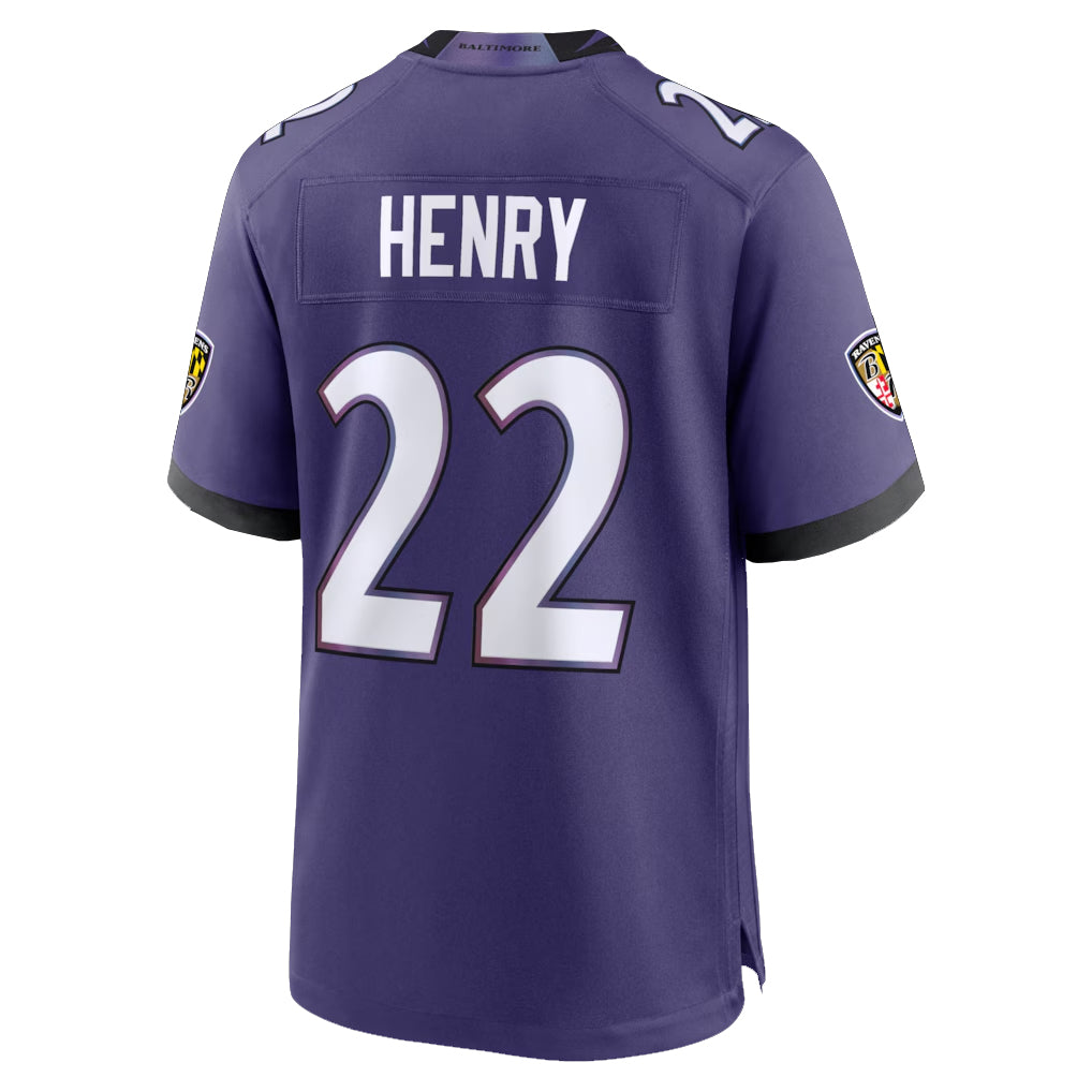 B.Ravens #22 Derrick Henry Player Purple Home Game Ldoa Stitched Jerseys