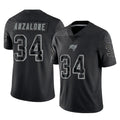 TB.Buccaneers #34 Alex Anzalone Player Black Reflective Limited Home Game Ldoa Stitched Jerseys