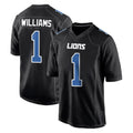 D.Lions #1 Jameson Williams Player Black Fashion Home Game Ldoa Stitched Jerseys