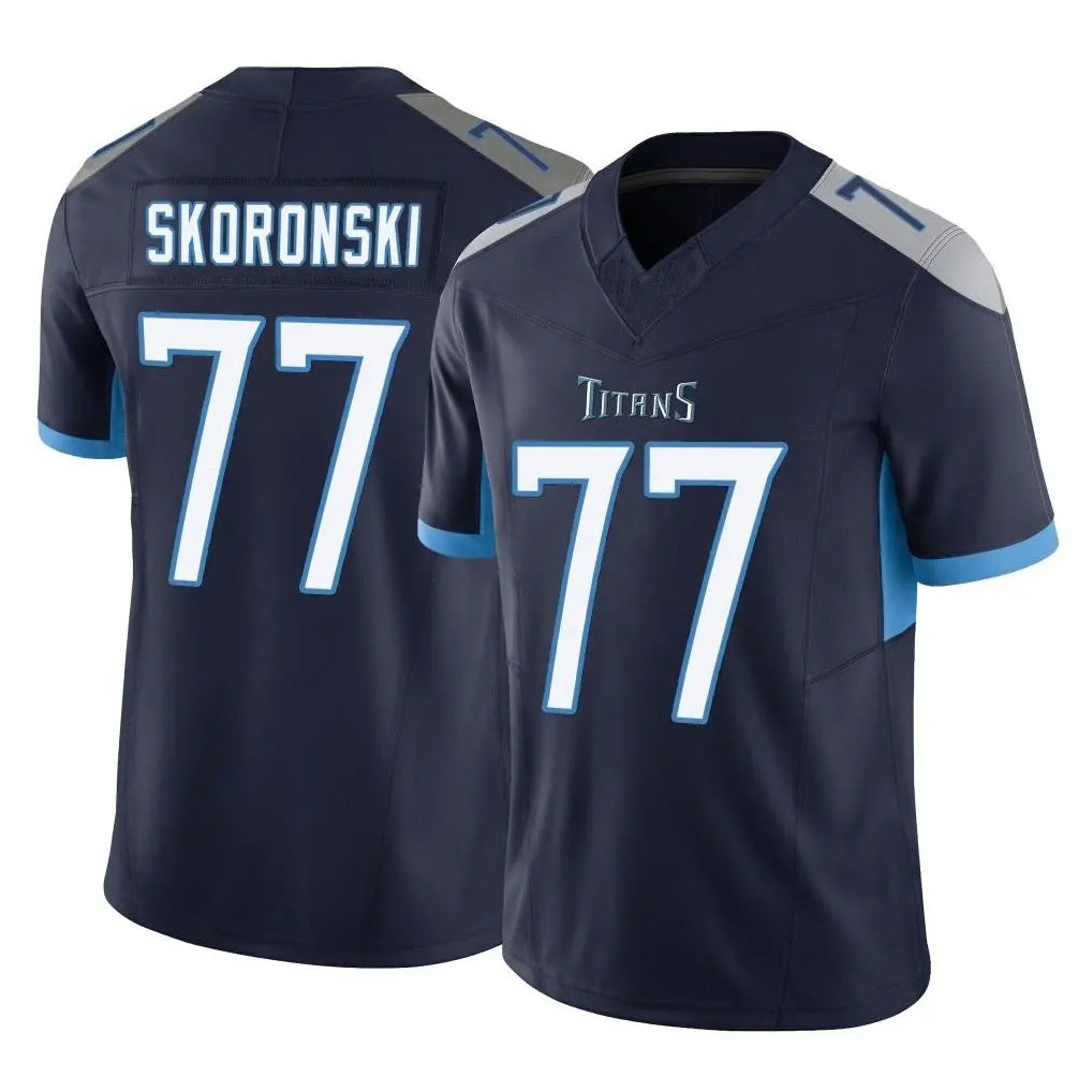 T.Titans #77 Peter Skoronski Player Navy Limited Vapor F.U.S.E. Home Game Ldoa Stitched Jerseys