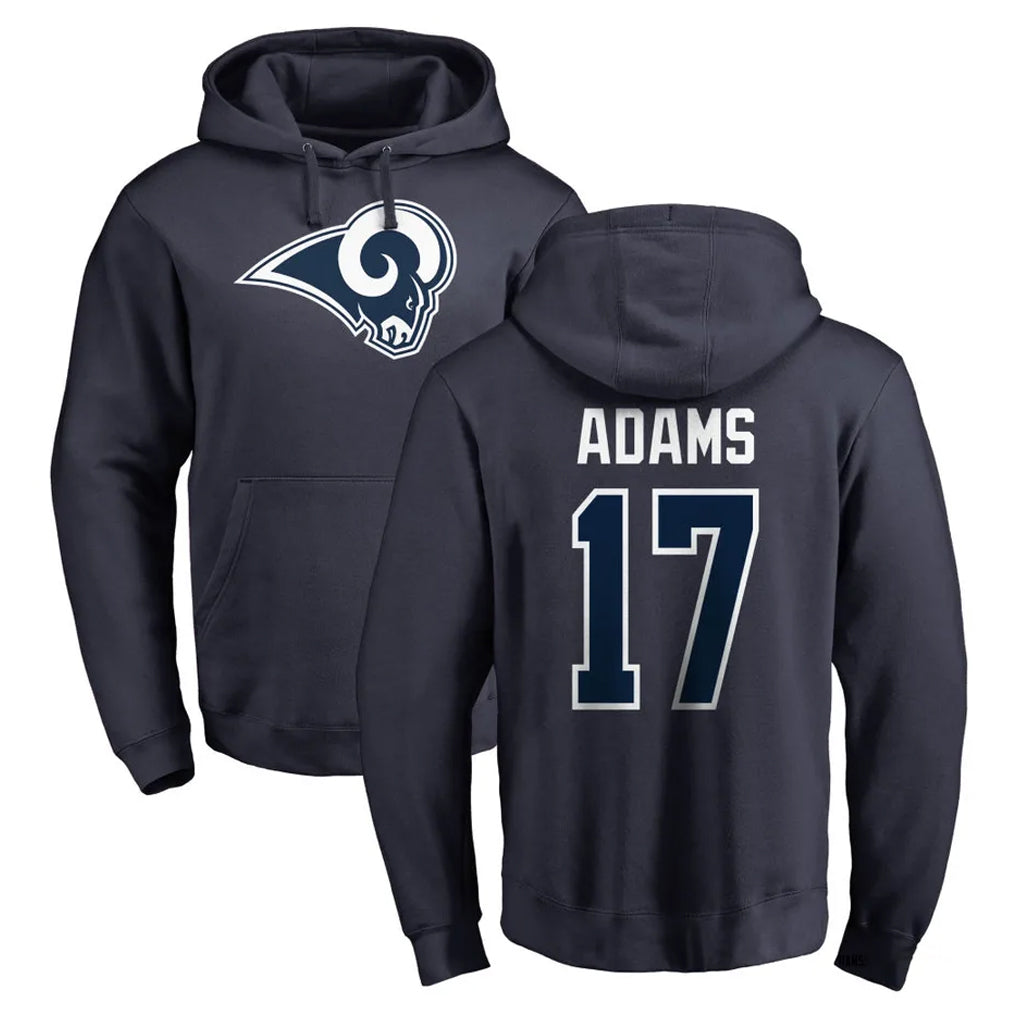 LA.Rams #17 Davante Adams Player Navy Pullover Hoodie Limited Game Ldoa Stitched Jerseys