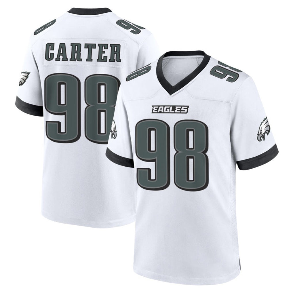 P.Eagles #98 Jalen Carter Player White Game Home Ldoa Stitched Jerseys