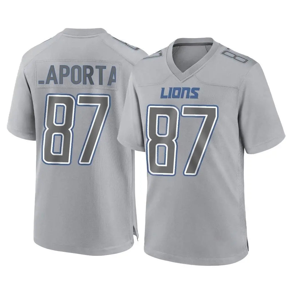 D.Lions #87 Sam LaPorta Player Gray Atmosphere Fashion Home Game Ldoa Stitched Jerseys