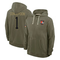 C.Browns #1 KC Concepcion Player Olive Salute to Service Pullover Hoodies Limited Ldoa Stitched Jerseys