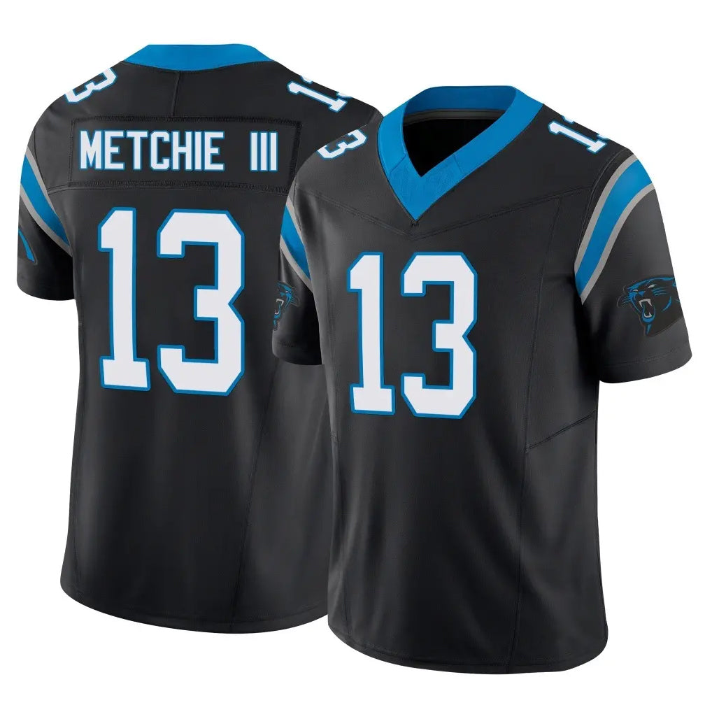 C.Panthers #13 John Metchie III Player Black Vapor F.U.S.E. Limited Home Game Ldoa Stitched Jerseys