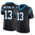 C.Panthers #13 John Metchie III Player Black Vapor F.U.S.E. Limited Home Game Ldoa Stitched Jerseys