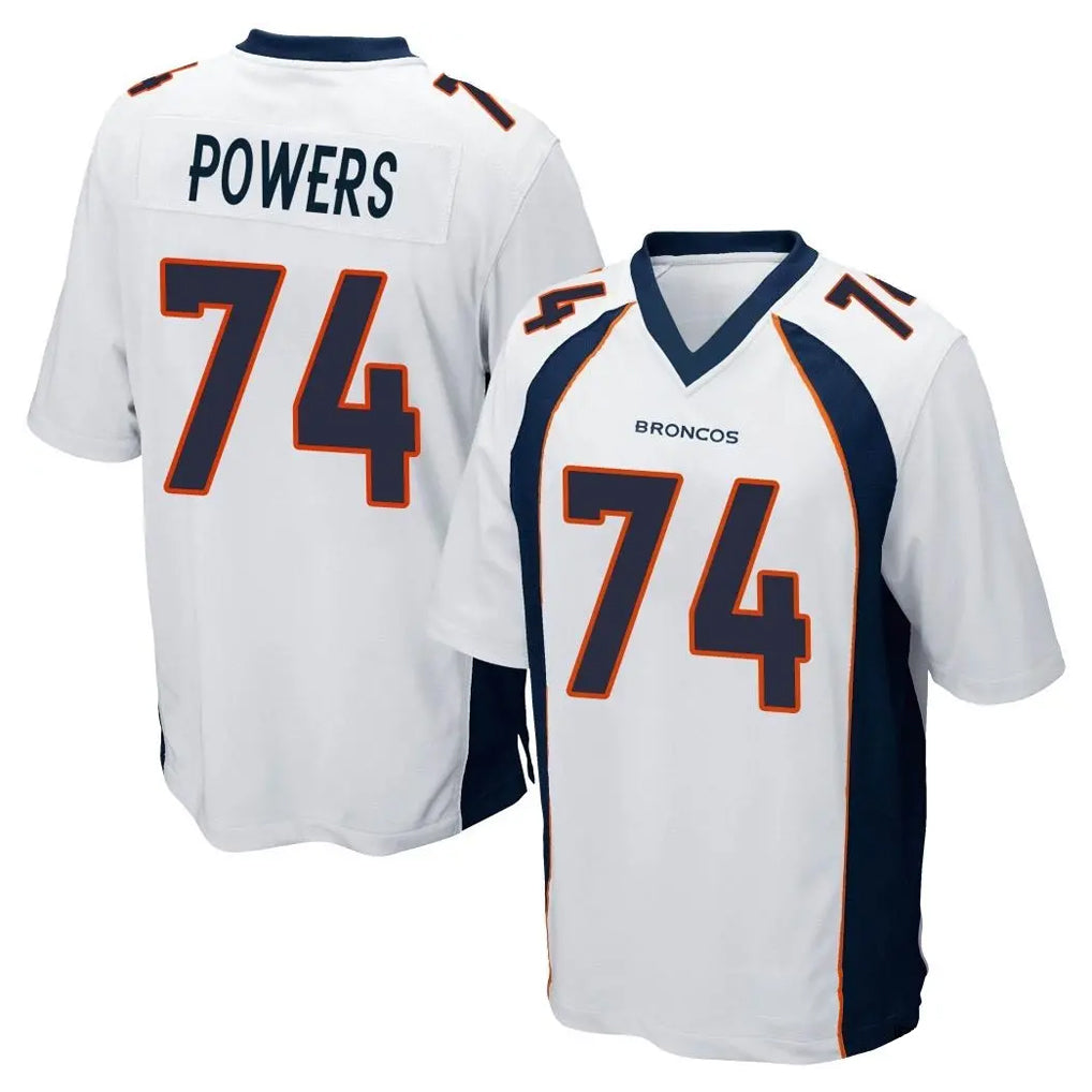 D.Broncos #74 Ben Powers Player White Game Ldoa Stitched Jerseys
