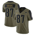 NE.Patriots #87 Romeo Doubs Player Olive Salute To Service Limited Ldoa Stitched Jerseys