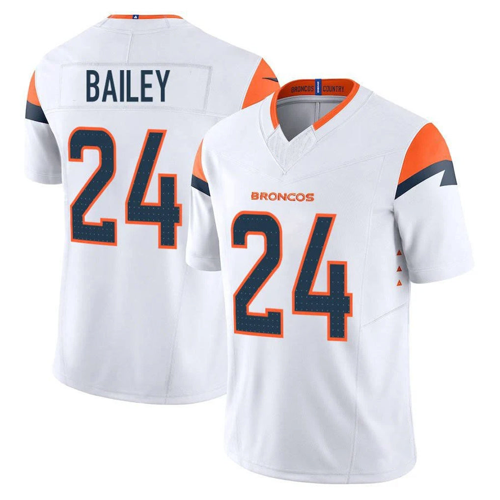 D.Broncos #24 Champ Bailey Player White Limited Vapor F.U.S.E. Home Game Ldoa Stitched Jerseys