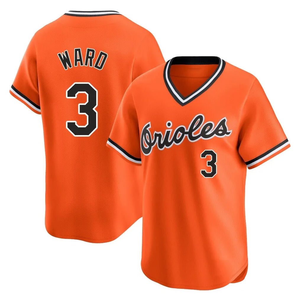 B.Orioles #3 Taylor Ward Player Orange T-shirt Limited Home Game Ldoa Stitched Jerseys