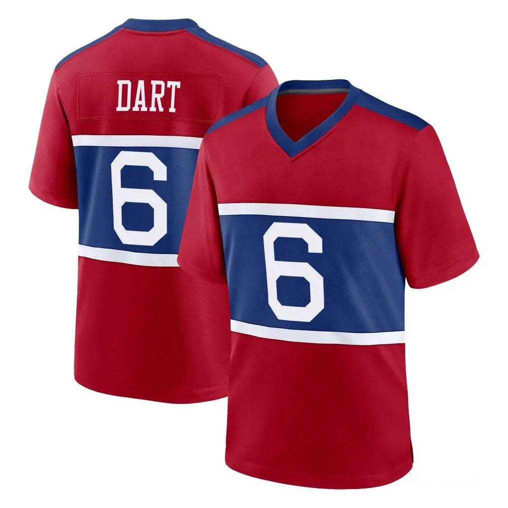 NY.Giants #6 Jaxson Dart Player Red Century Home Game Ldoa Stitched Jerseys
