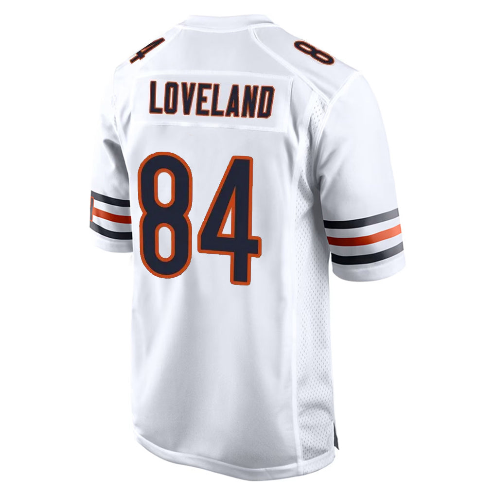 C.Bears #84 Colston Loveland Player White Home Game Ldoa Stitched Jerseys