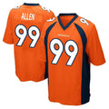 D.Broncos #99 Zach Allen Player Orange Color Home Game Ldoa Stitched Jerseys
