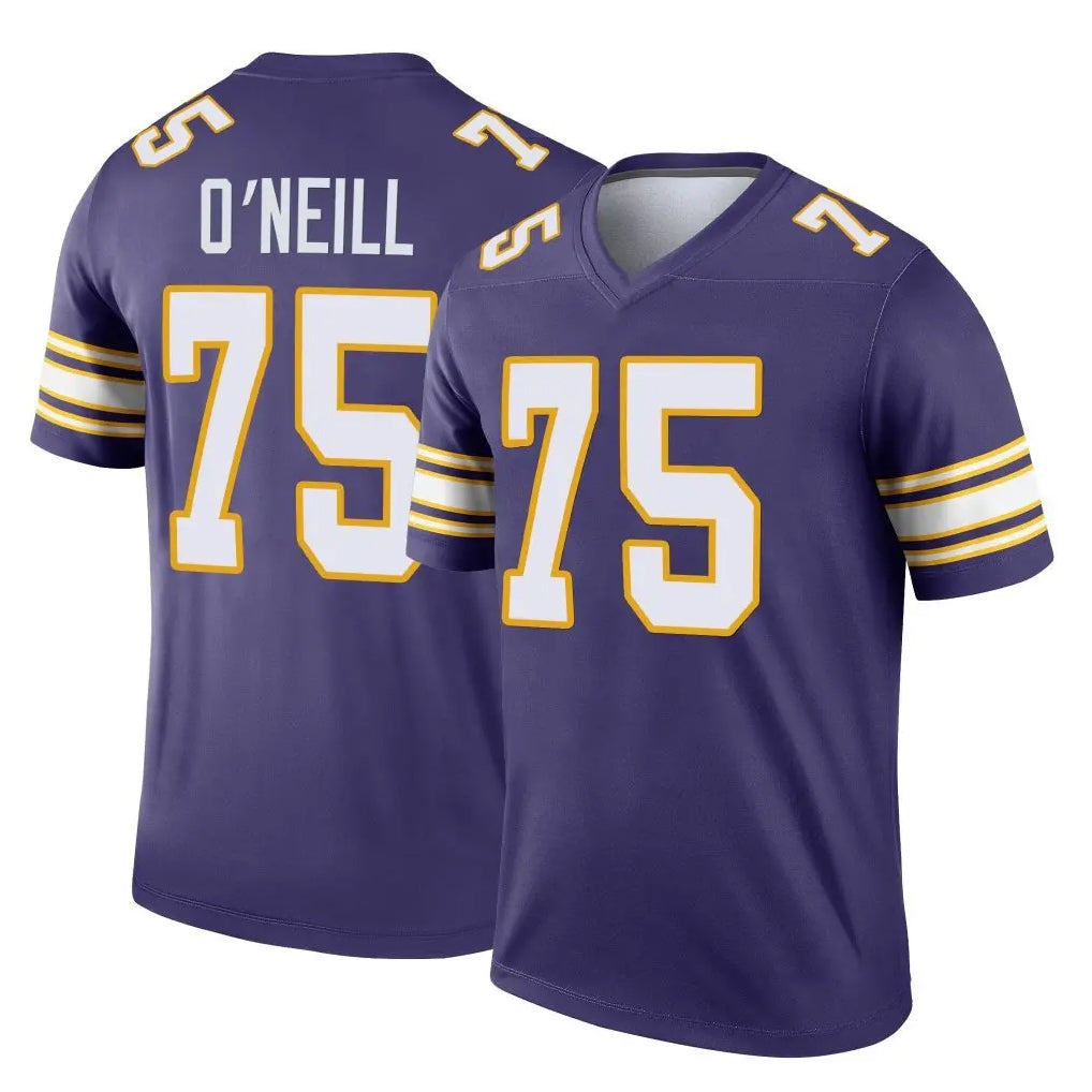 M.Vikings #75 Brian O'Neill Player Purple Limited Classic Home Game Ldoa Stitched Jerseys