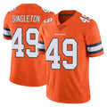 D.Broncos #49 Alex Singleton Player Orange Vapor Untouchable Limited Home Game Ldoa Stitched Jerseys