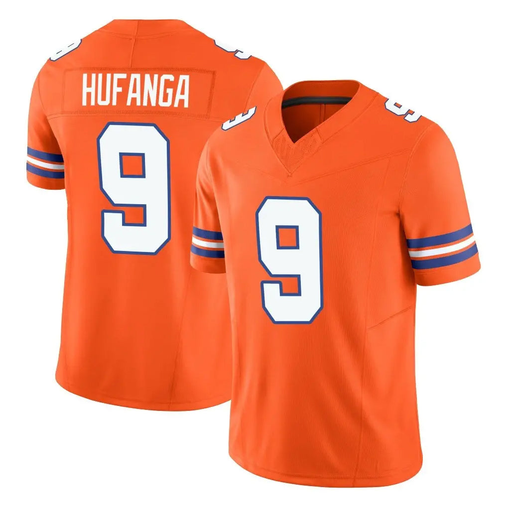 D.Broncos #9 Talanoa Hufanga Player Orange Limited Alternate Vapor F.U.S.E. Throwback Game Ldoa Stitched Jerseys