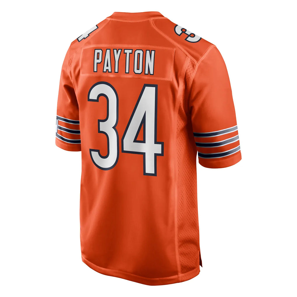 C.Bears #34 Walter Payton Player Orange Home Game Ldoa Stitched Jerseys