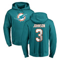 M.Dolphins #3 Chris Johnson Player Aqua LOGO Pullover Hoodies Limited Ldoa Stitched Jerseys