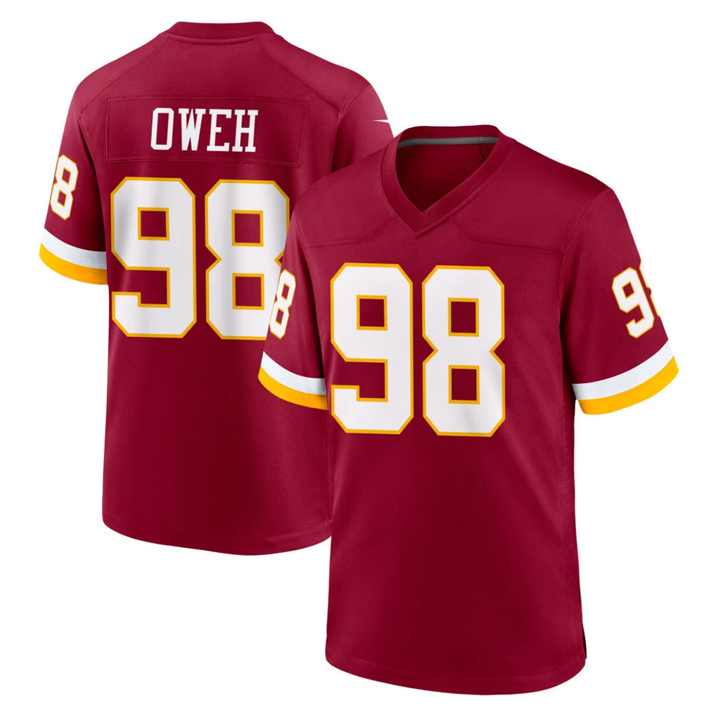 W.Commanders #98 Odafe Oweh Player Burgundy Game Home Ldoa Stitched Jerseys