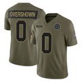D.Cowboys #0 DeMarvion Overshown Player Olive 2025 Salute to Service Limited Home Game Ldoa Stitched Jerseys